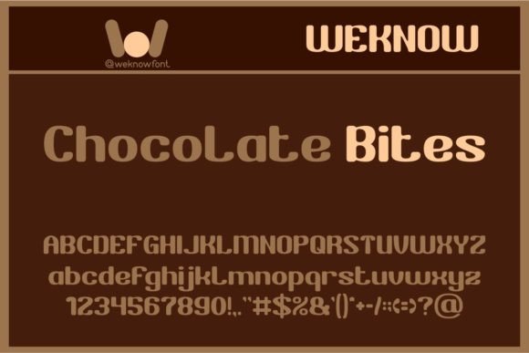 Chocolate Bites: A Display Font with Character