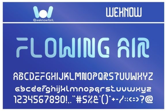 Flowing Air: A Techno Font That Breathes Life Into Modern Design