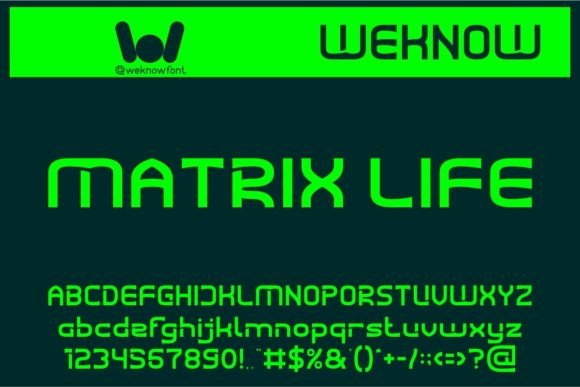 Matrix Life: The Techno Sci-Fi Font for Futuristic Designs
