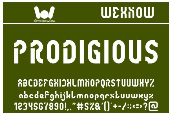 Prodigious: The Techno-Sci-Fi Font for Bold Visual Statements