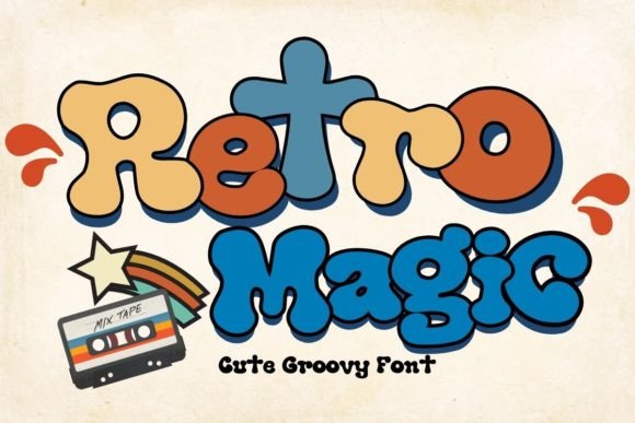 Retro Magic: A Groovy Font for Playful, Standout Designs