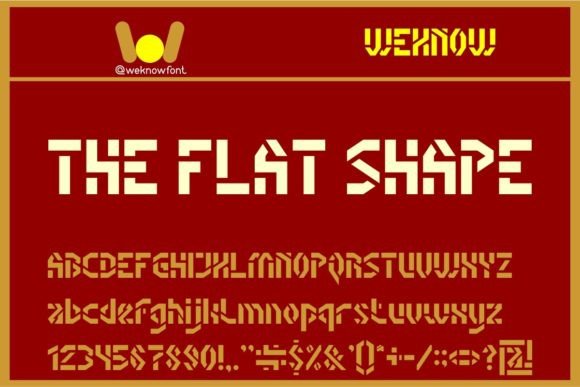 The Flat Shape: A Techno-Sci-Fi Typeface for Bold Brands